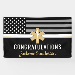 EMT First Responder Thin White Line EMS Retirement Spandoek