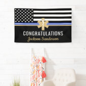 EMT First Responder White Line Flag EMS Retirement Spandoek (Insitu)