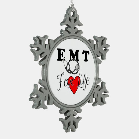 EMT for Life Tin Sneeuwvlok Ornament (Links)