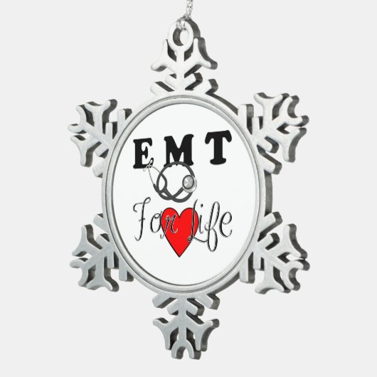EMT for Life Tin Sneeuwvlok Ornament (Rechts)
