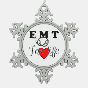 EMT for Life Tin Sneeuwvlok Ornament