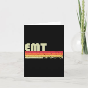 Emt Funny Job Title Professional Birthday Worker I Kaart
