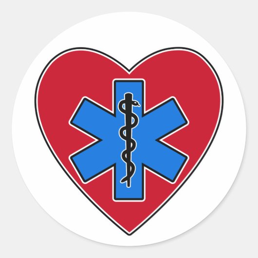 EMT Hart Ronde Sticker (Voorkant)