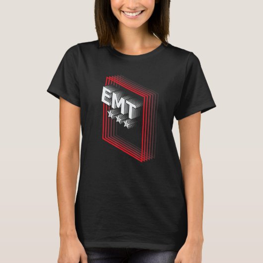 EMT Job Title Appreciation Retro T-shirt (Voorkant)