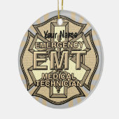 EMT Maltese kruis Keramisch Ornament (Links)