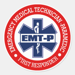 EMT-P (Emergency Medical Tech). -Paramedic) Ronde Sticker