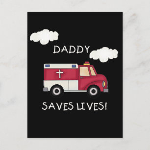 EMT Papa bewaart levende T-shirts en cadeautjes Briefkaart