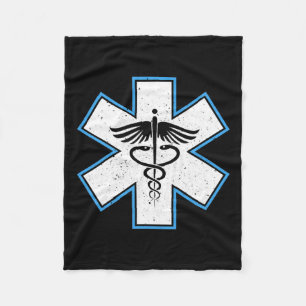 EMT Paramedic Star - Caduceus EMS First Responder Fleece Deken