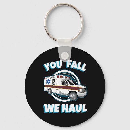 EMT paramedische ambulance U Herfst We Haul First  Sleutelhanger (Voorkant)