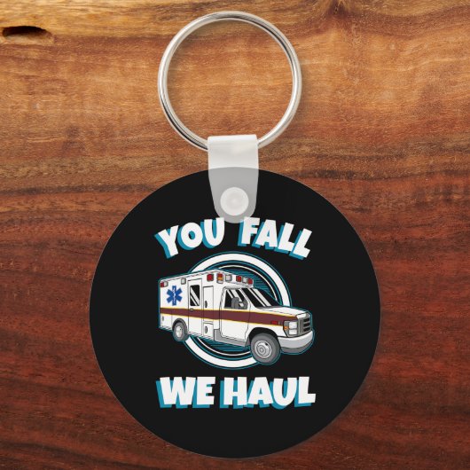 EMT paramedische ambulance U Herfst We Haul First  Sleutelhanger (Voorkant)