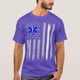 EMT Paramedische Amerikaanse Vlag Ambulance Patrio T-shirt