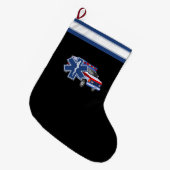 EMT Paramedische EMS Ambulance Grote Kerstsok (Voorkant (Hangend))