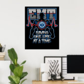 EMT Saving One Live tegelijk Poster (Thuiskantoor)