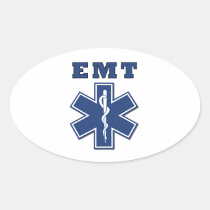 EMT Ster van leven Ovale Sticker
