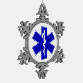 EMT Ster van leven Tin Sneeuwvlok Ornament (Links)