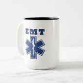 EMT Ster van leven Tweekleurige Koffiemok (Voorkant links)