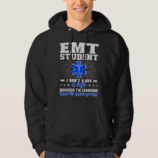 EMT Student Future EMT In Progress EMT School Hoodie (Voorkant)