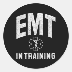 EMT student in opleiding Ronde Sticker