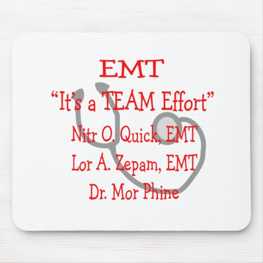 EMT "Team Efort" Hilarious Muismat (Voorkant)