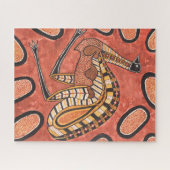 Emu - Aboriginal geïnspireerd Art schilderen Legpuzzel (Horizontaal)