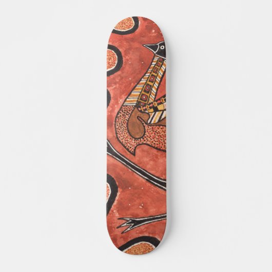 Emu - Aboriginal geïnspireerd Art schilderen Skateboard (Voorkant)