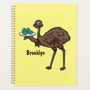 Emu avec dessin animé d'oeufs