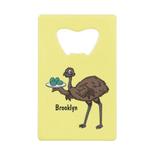 Emu avec dessin animé d'oeufs