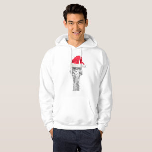 Emu Bird Funny Humor Ostrich Emo Animal Xmas Santa Hoodie