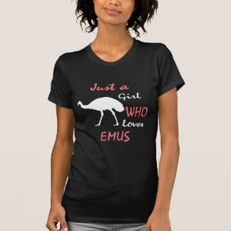 Emu Bird Girl Gift T-shirt