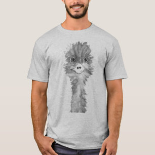 Emu Birds Funny Humor Ostrich Emo Animal grijs T-shirt