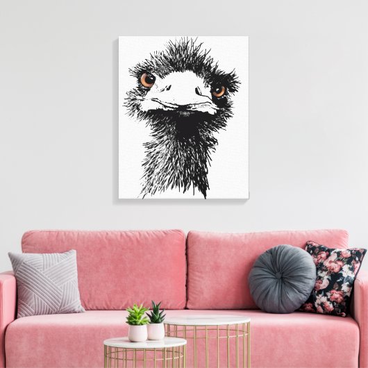Emu Canvas Afdruk (Insitu (Woonkamer))