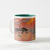 Emu Dreaming met Dreamtime Story Mok (Voorkant links)