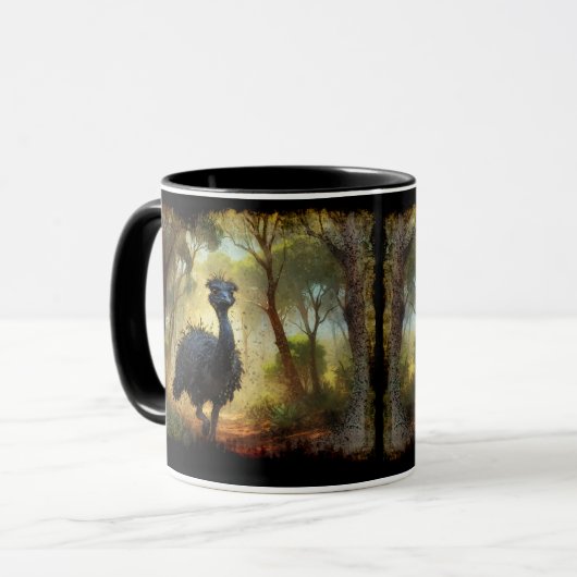 EMU en Australisch Outback Forest Mok (Voorkant links)