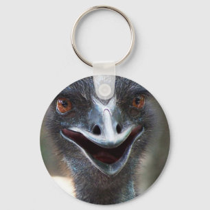 Emu gezegde HI! Afbeelding van de grote bruine oge Sleutelhanger