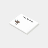 Emu met cartoon van eieren post-it® notes (Schuin)