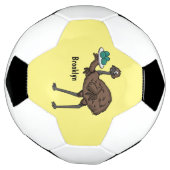 Emu met cartoon van eieren voetbal (Gedraaid)
