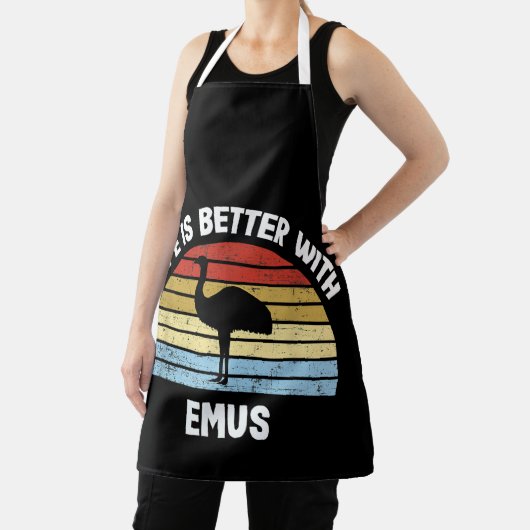 EMU met Duitse Tekst Das Leben ist besser Schort (Insitu)