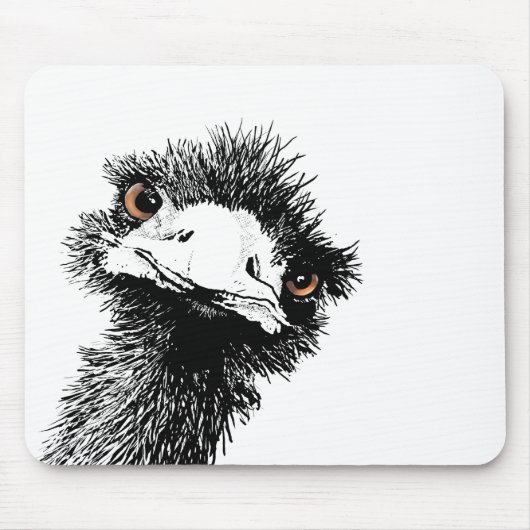 Emu - Pen en Inkt Muismat (Voorkant)