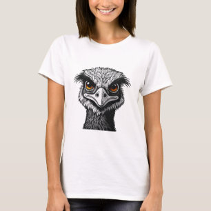 Emu vogel hoofd t-shirt