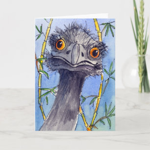 Emu wenskaart, gewoon voor de lol. kaart