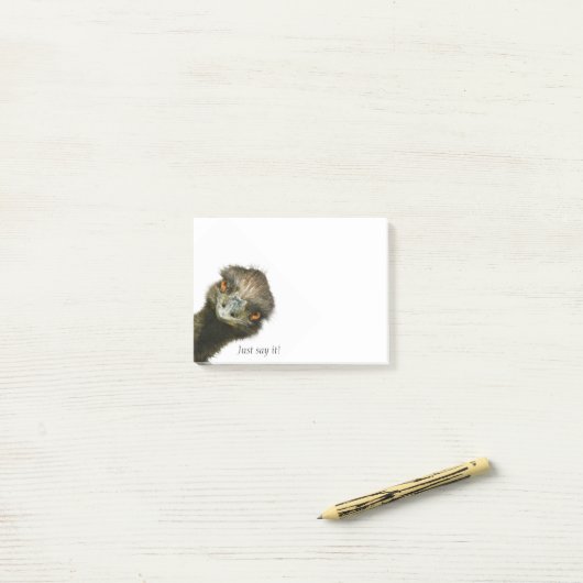 Emu zegt het gewoon post-it® notes (Op bureau)
