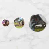 Emus australien, table d'anniversaire Confetti (Devant)