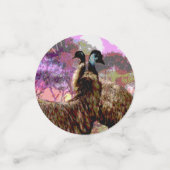 Emus australien, table d'anniversaire Confetti (Petit recto)