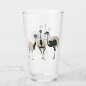 Emus Vogelliefhebbers gepersonaliseerd Glas (Achterkant)