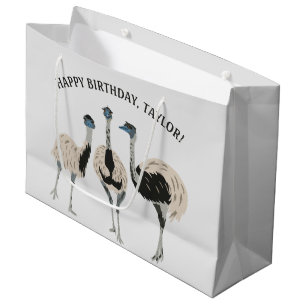 Emus Vogelliefhebbers gepersonaliseerd Groot Cadeauzakje