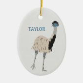 Emus Vogelliefhebbers gepersonaliseerd Keramisch Ornament (Voorkant)