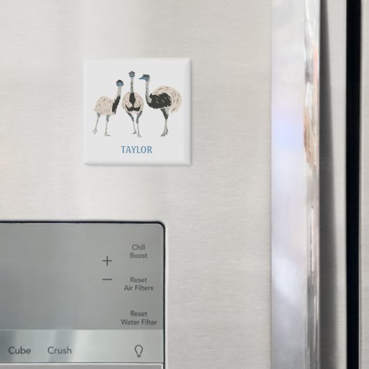 Emus Vogelliefhebbers gepersonaliseerd Magneet (Insitu (Koelkast))