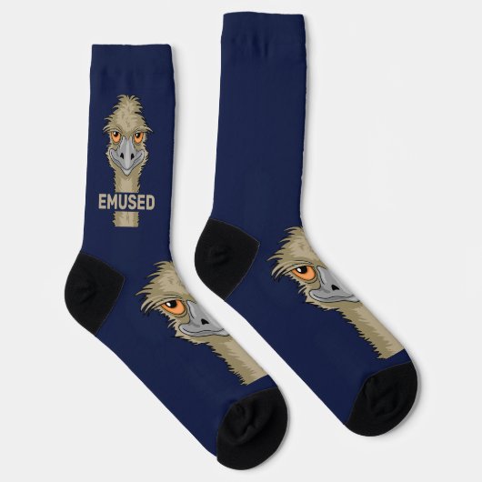 Emused Funny Emu Pun Socks Sokken (Rechts)