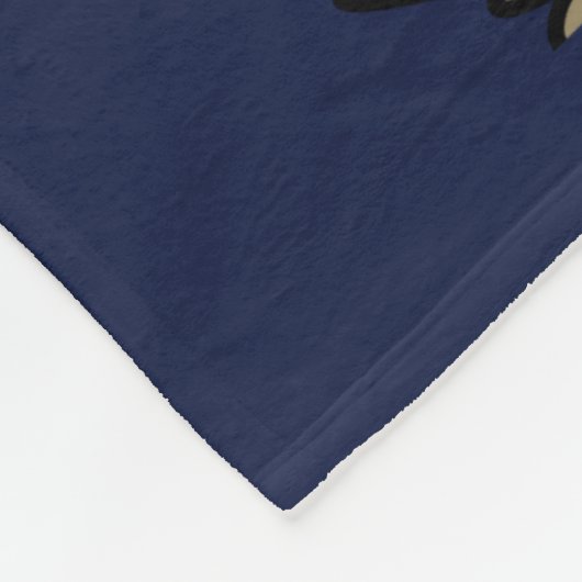 Emusing Funny Emu Pun Medium Blue Fleece Blanket (Hoek)