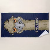 Emusing Funny Emu Pun Strandlaken (Voorkant)